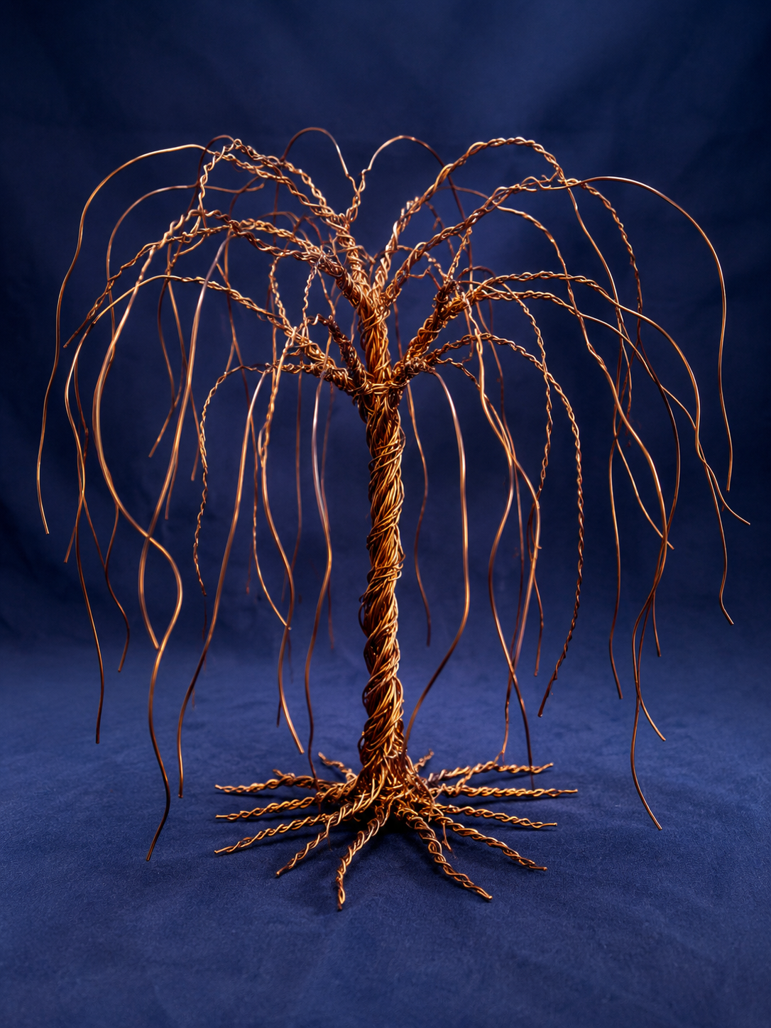 Copper Wire Willow Tree Sculpture