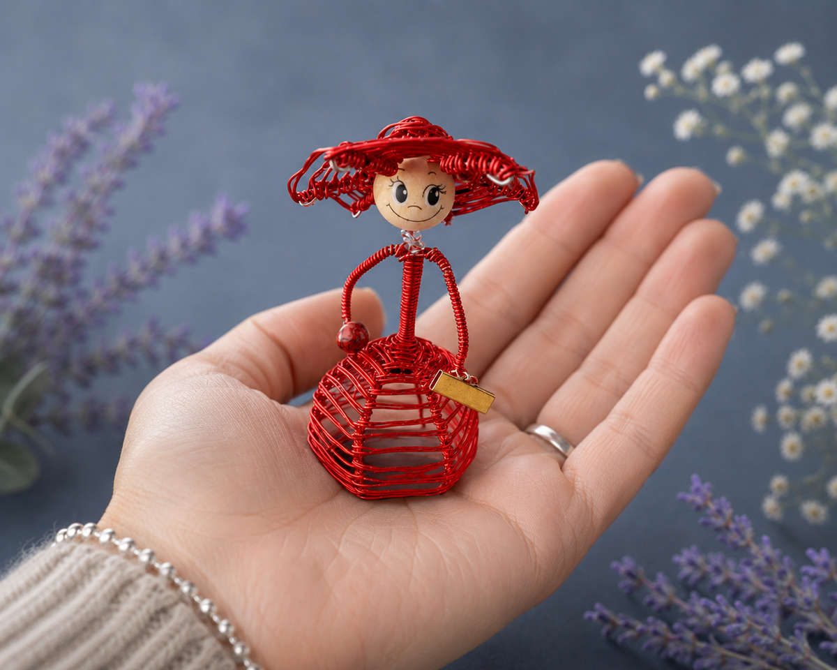Elegant vintage-style Lady in Red