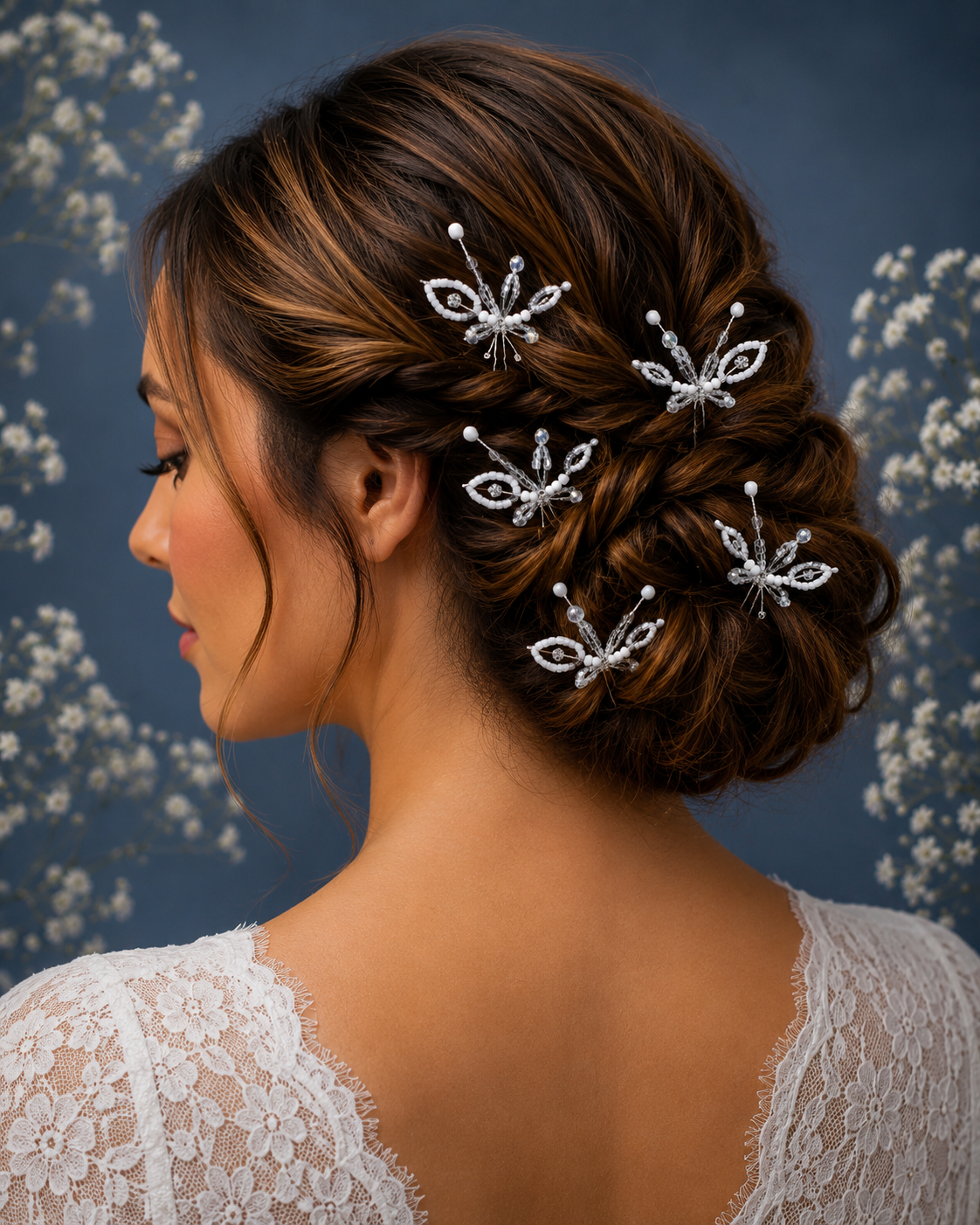 Handmade Pearl Butterfly Hair Pins with Miyuki Beads – Bridal & Wedding Hair Accessories.”