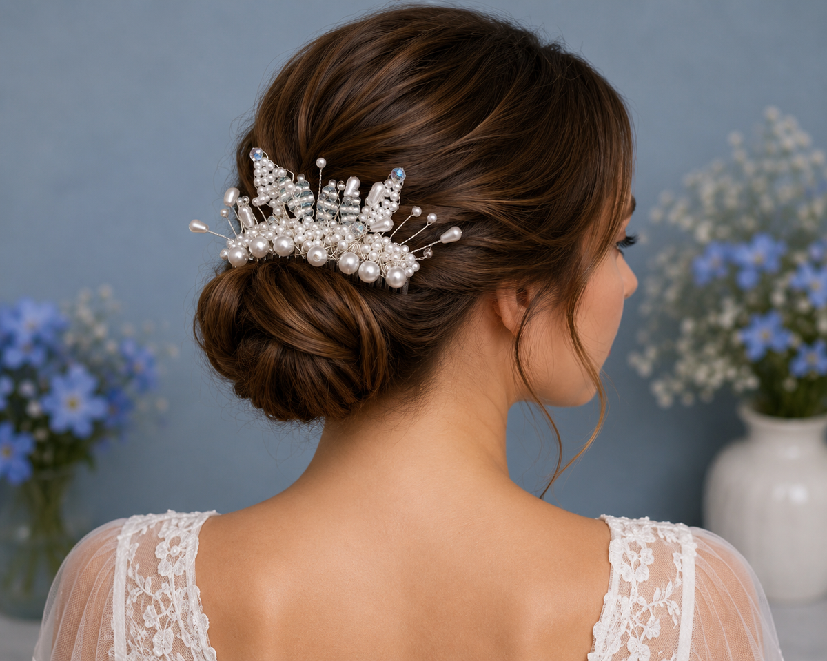 Pearl & Crystal Bridal Hair Comb