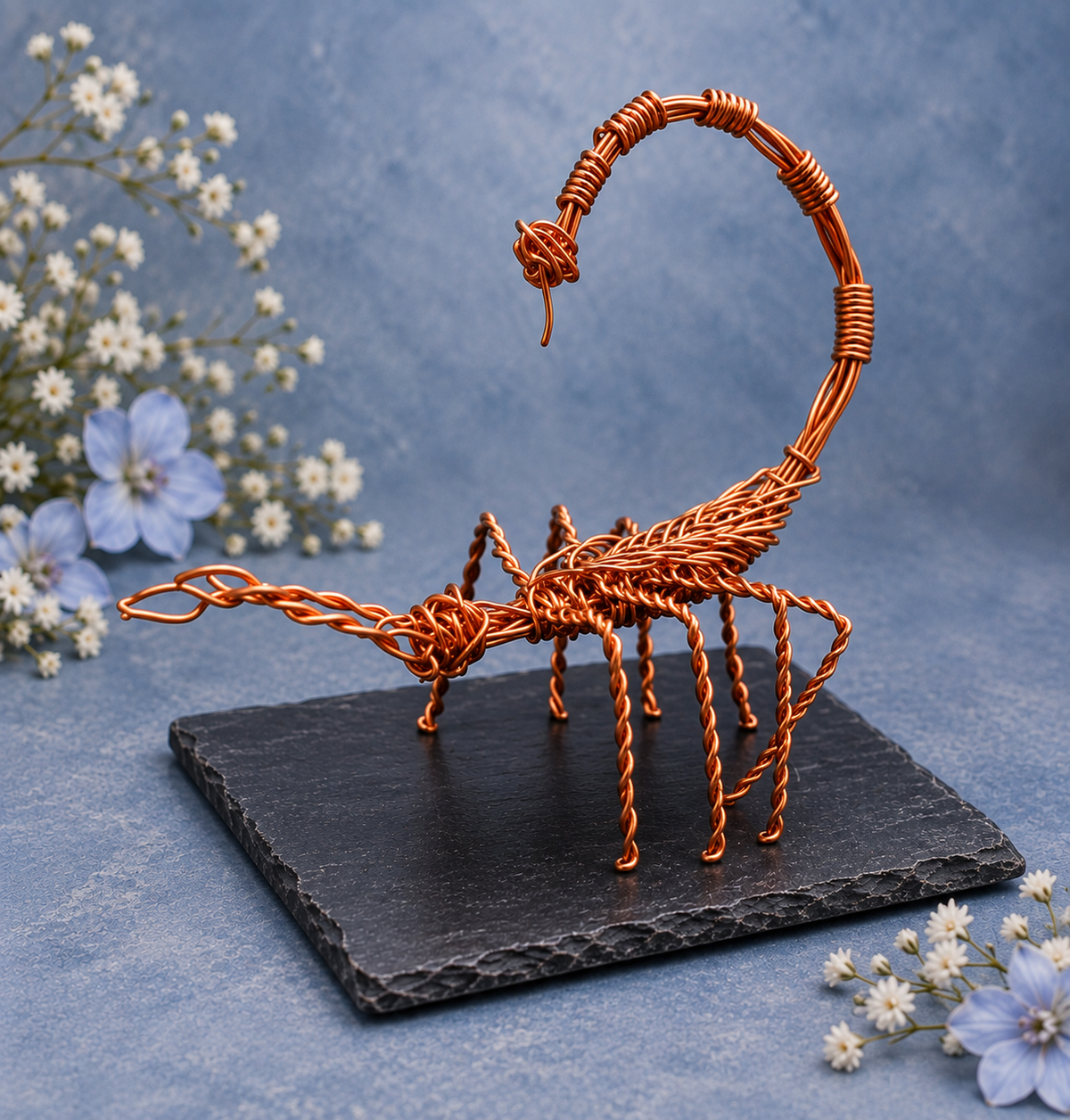 Copper Wire Scorpion Sculpture – Small