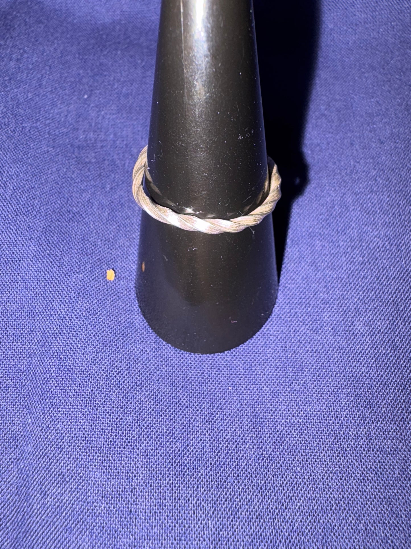 Twisted Silver Wire Ring – Handmade