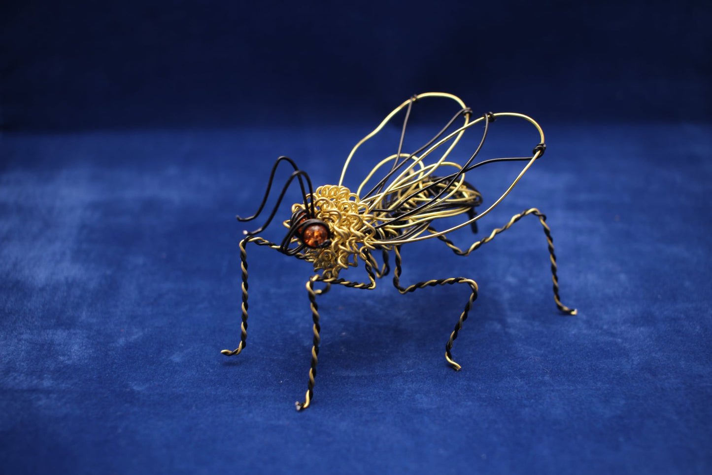 Black & Yellow aluminium wire Manchester bee sculpture