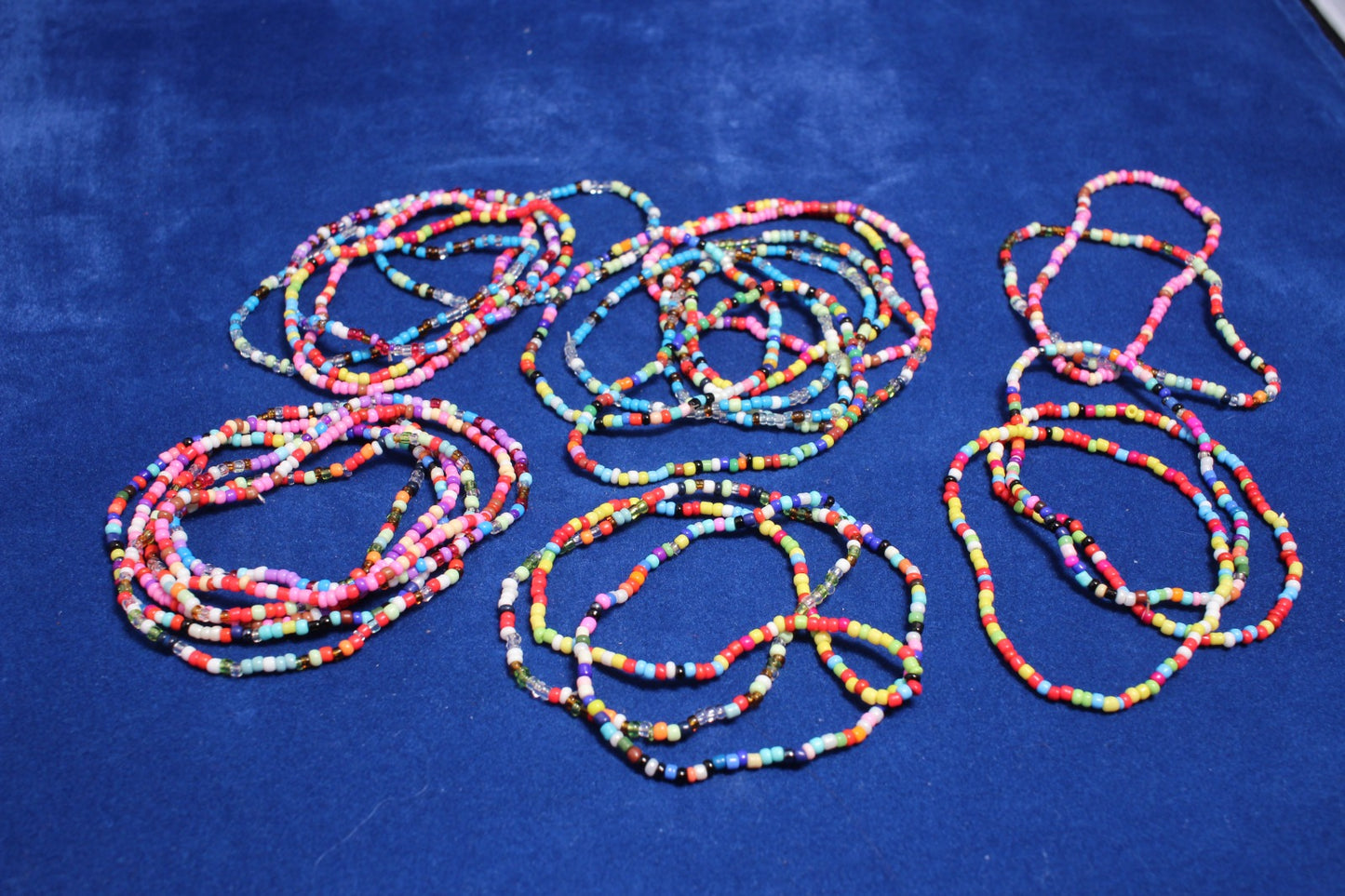 6pkt Mixed Seed Bead Bracelet - Handcrafted Artisan Jewellery