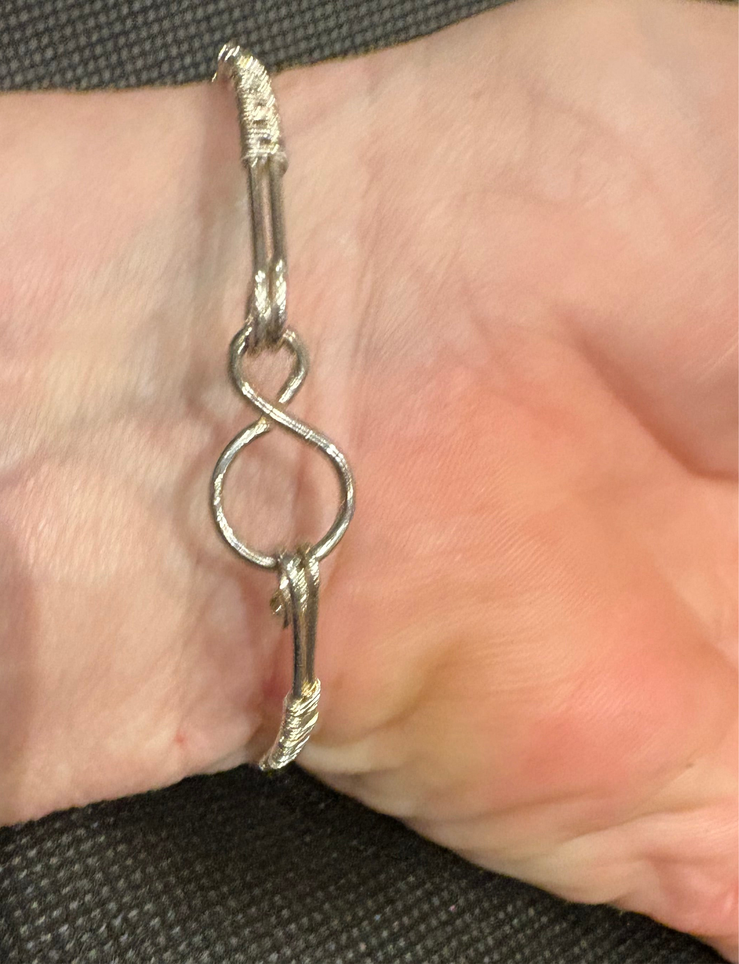 Handcrafted Sterling Silver Bangle with Reversible Design