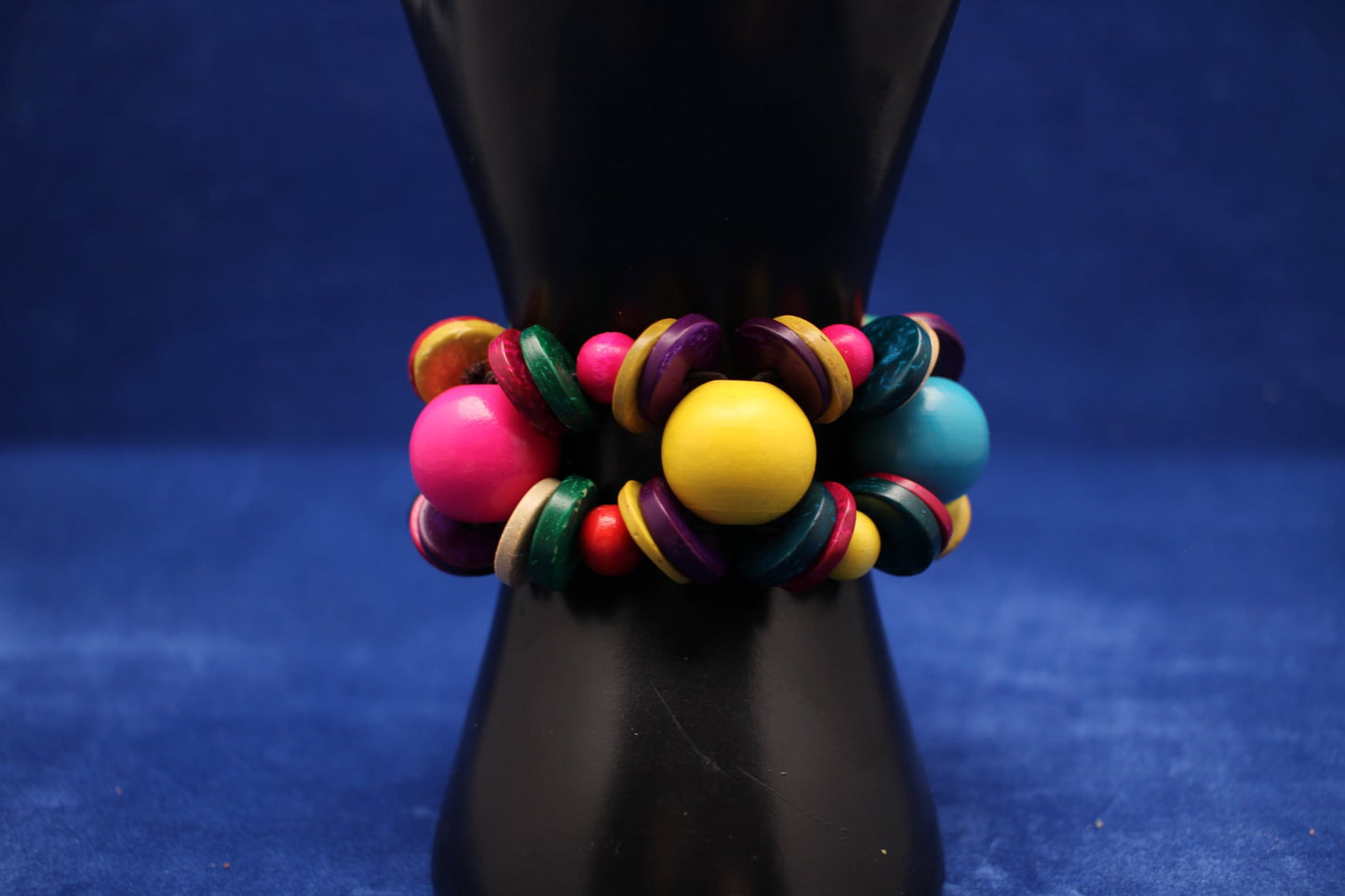 Boho.Chic flowery wooden beads colourful  multi layer necklace