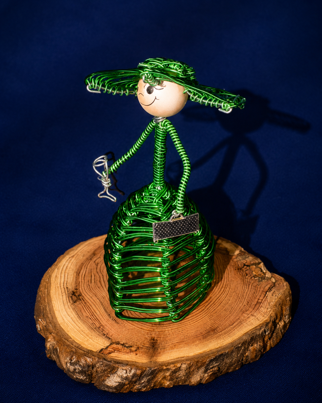 Edwardian-inspired wire sculpture figures with elegant vintage charm.”