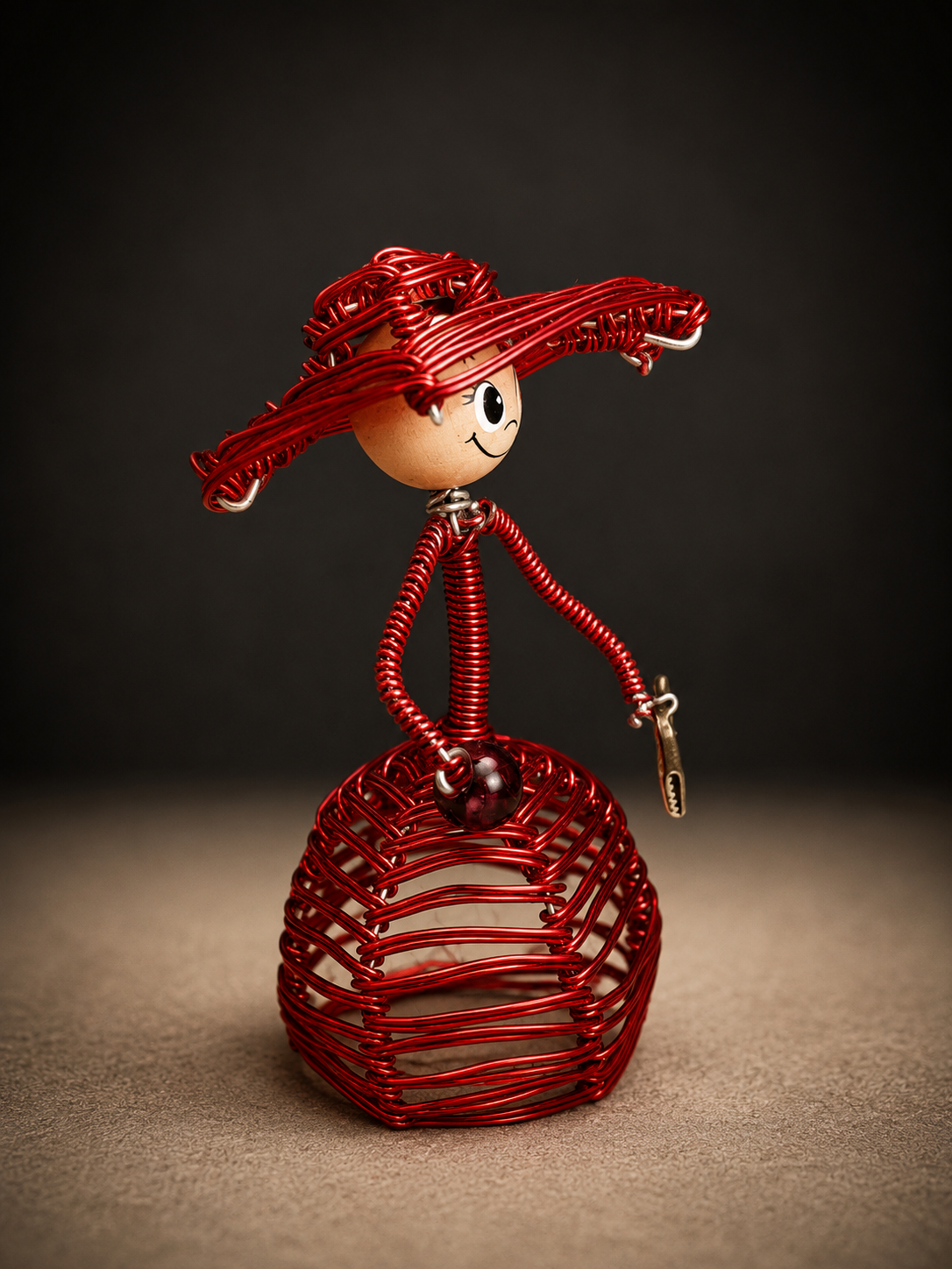 Edwardian-inspired wire sculpture figures with elegant vintage charm.”