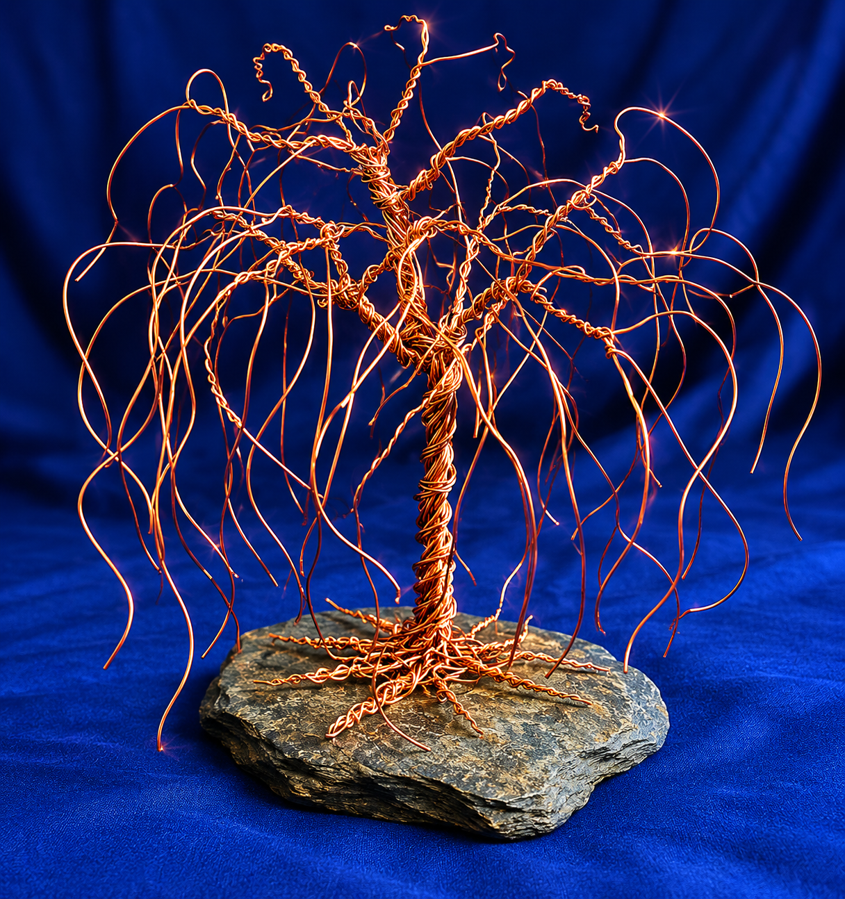 Copper Wire Willow Tree Sculpture