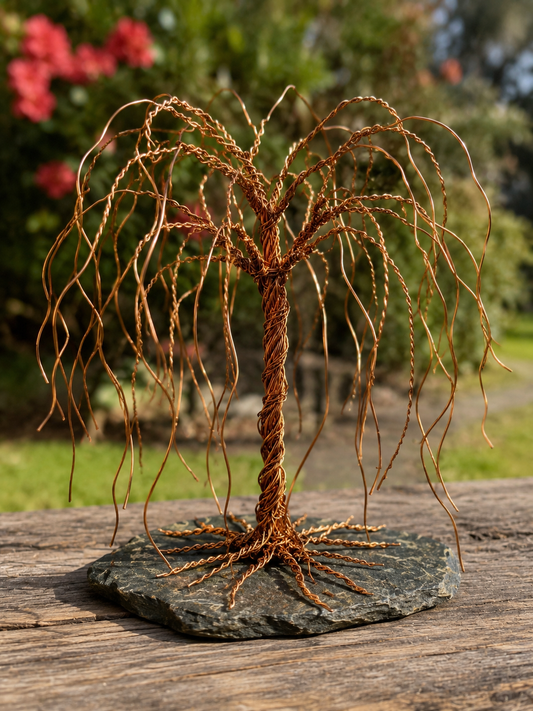 Copper Wire Willow Tree Sculpture