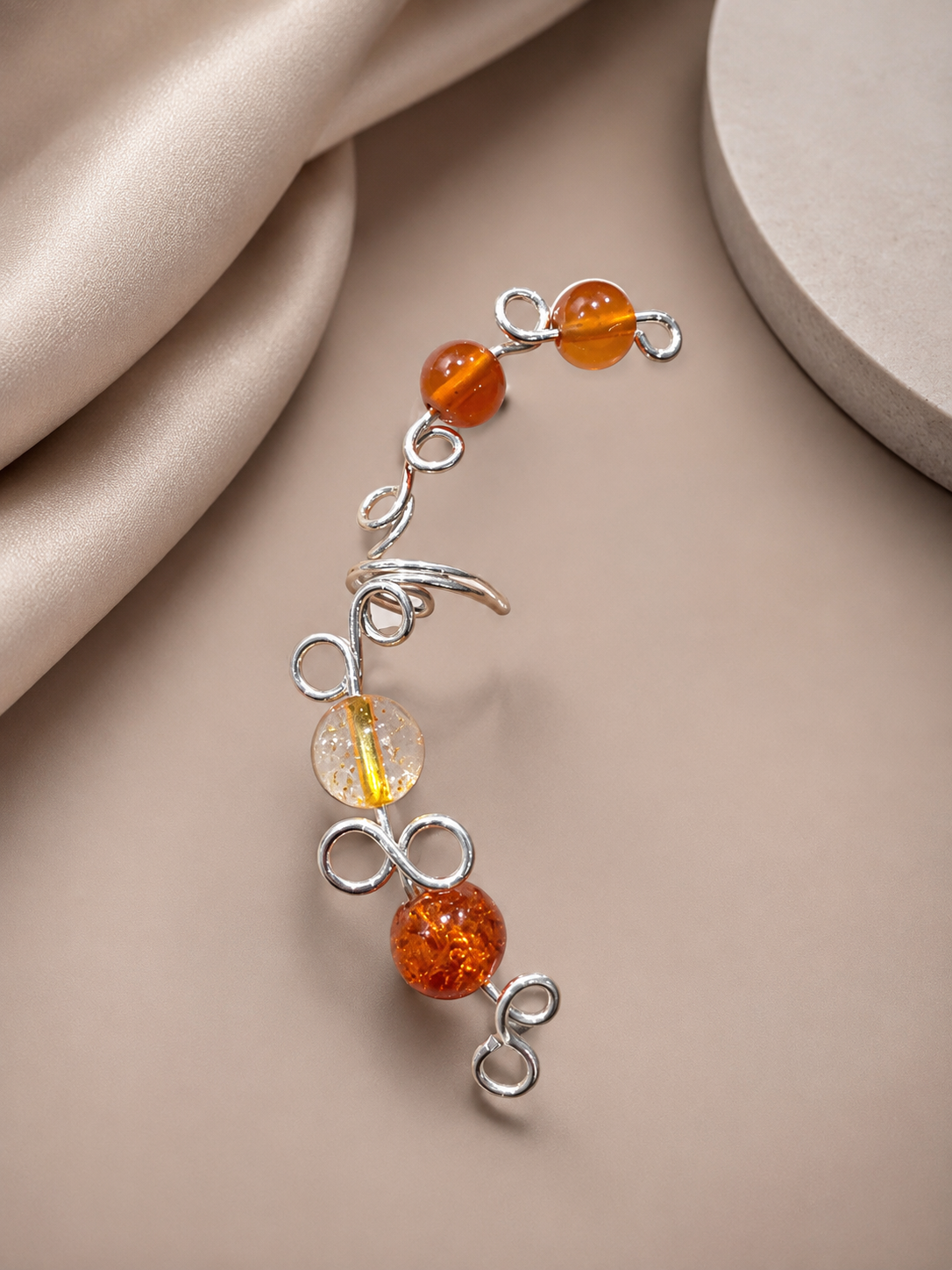 Citrine & Carnelian Ear Cuff