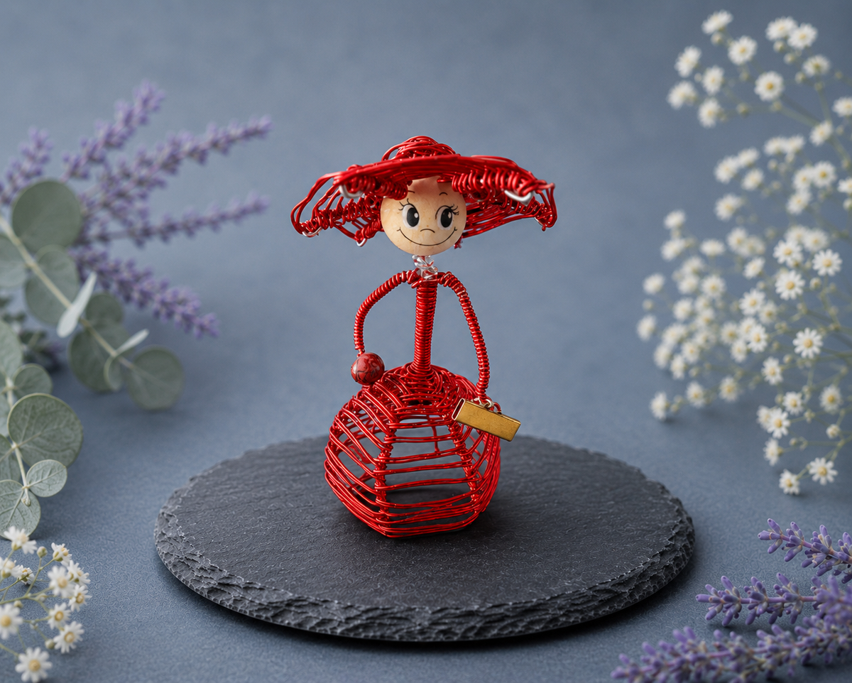 Elegant vintage-style Lady in Red
