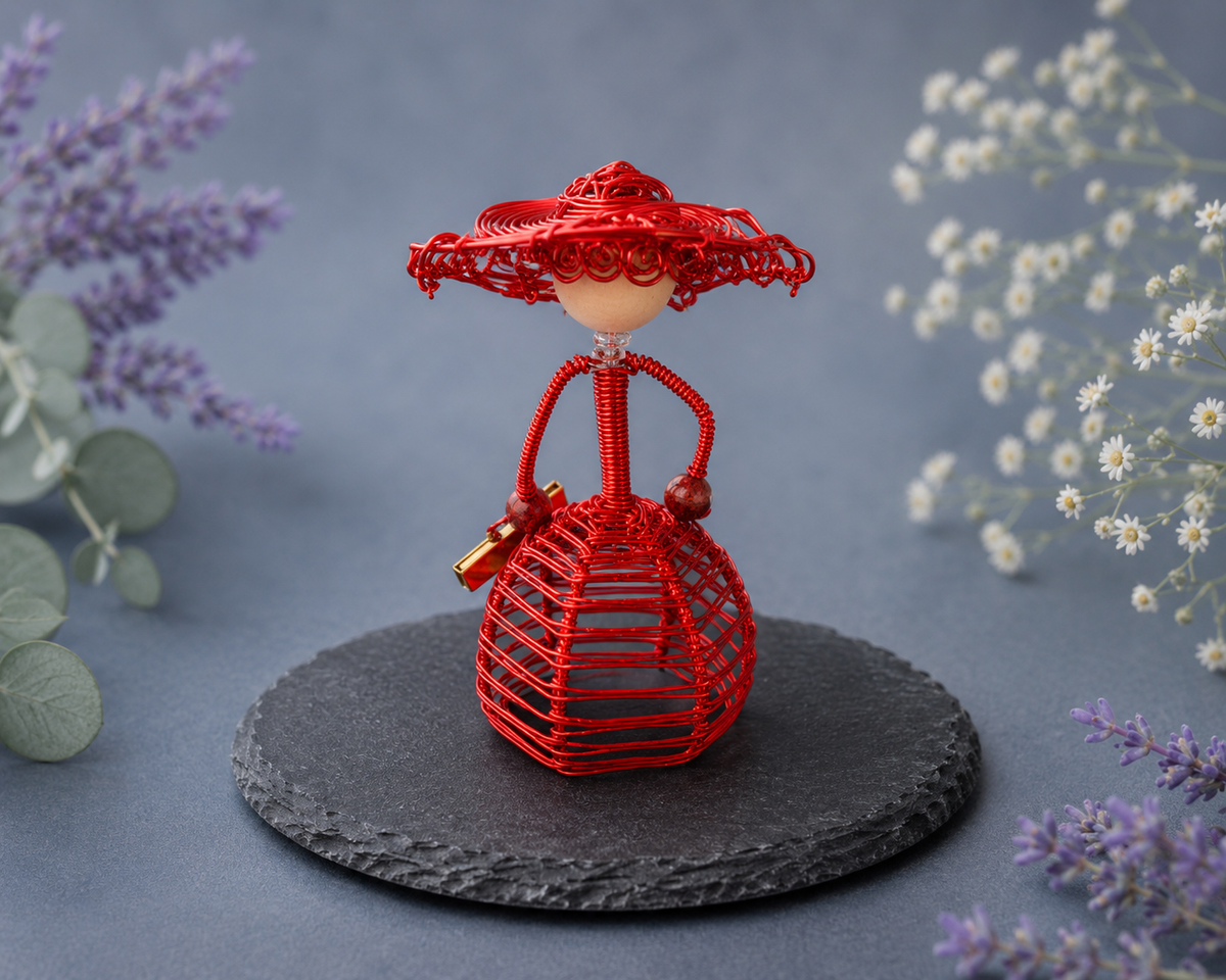 Elegant vintage-style Lady in Red