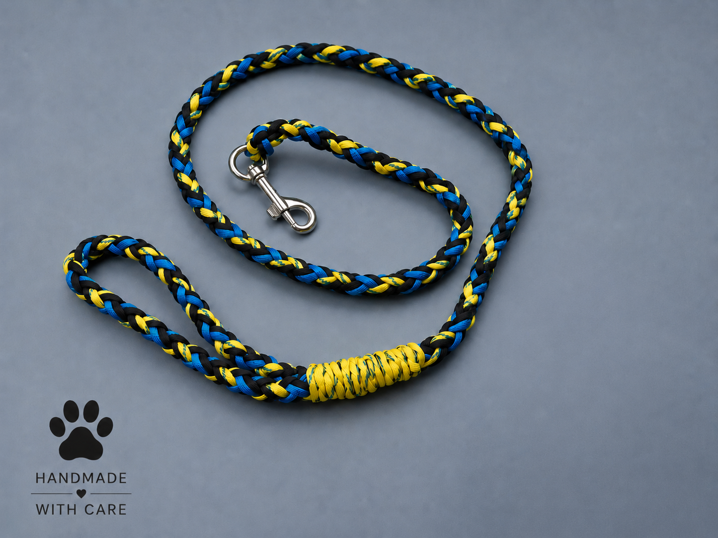 4ft 5" multi colour hi viz dog lead large hook