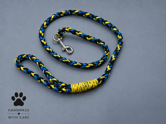 4ft 5" multi colour hi viz dog lead large hook