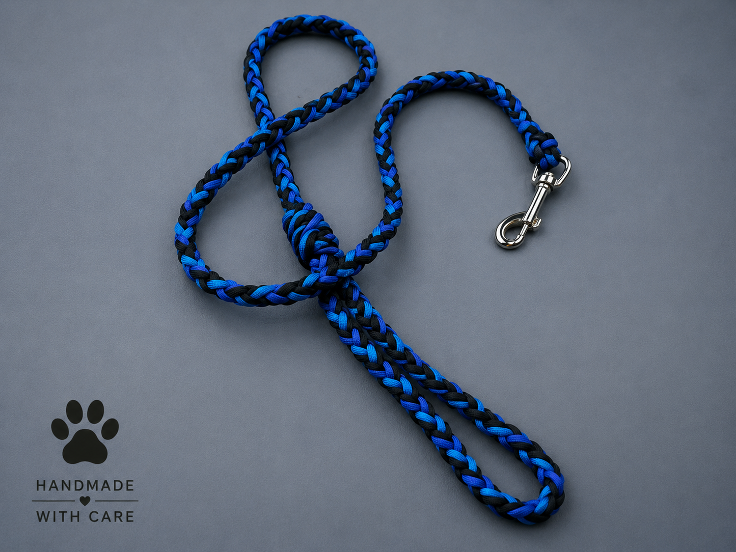 4ft 6" Light/Dark Blue & Black Hi-Viz Dog Lead