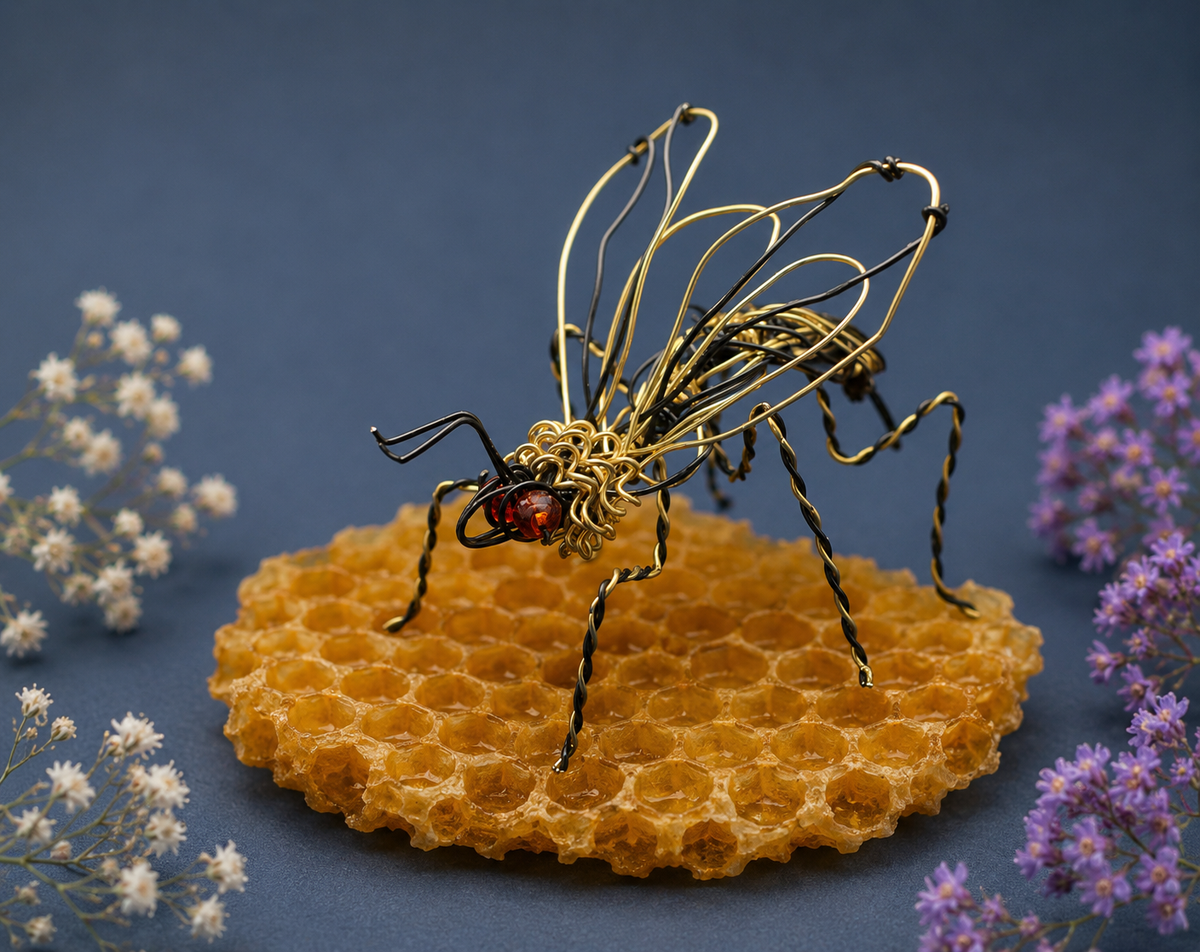 Manchester Bee – Wire Sculpture