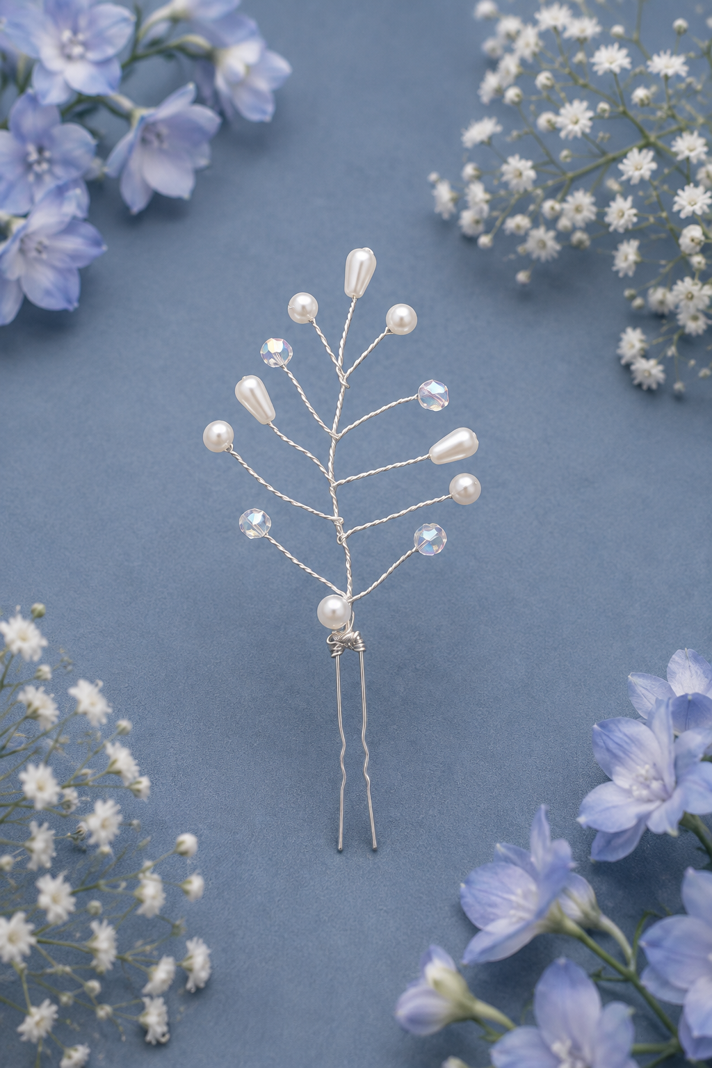 5 statement Beaded Wire Hair Clips