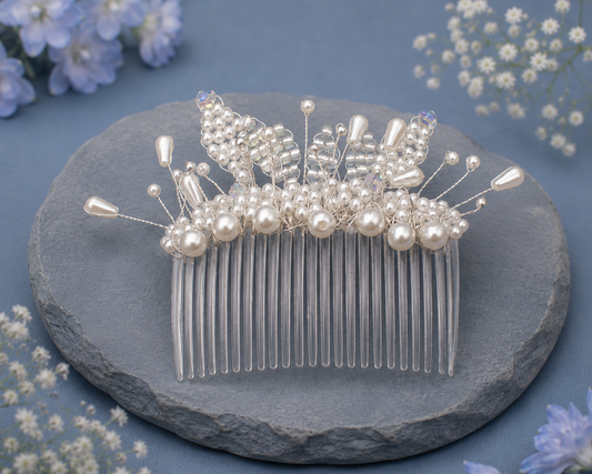 Pearl & Crystal Bridal Hair Comb