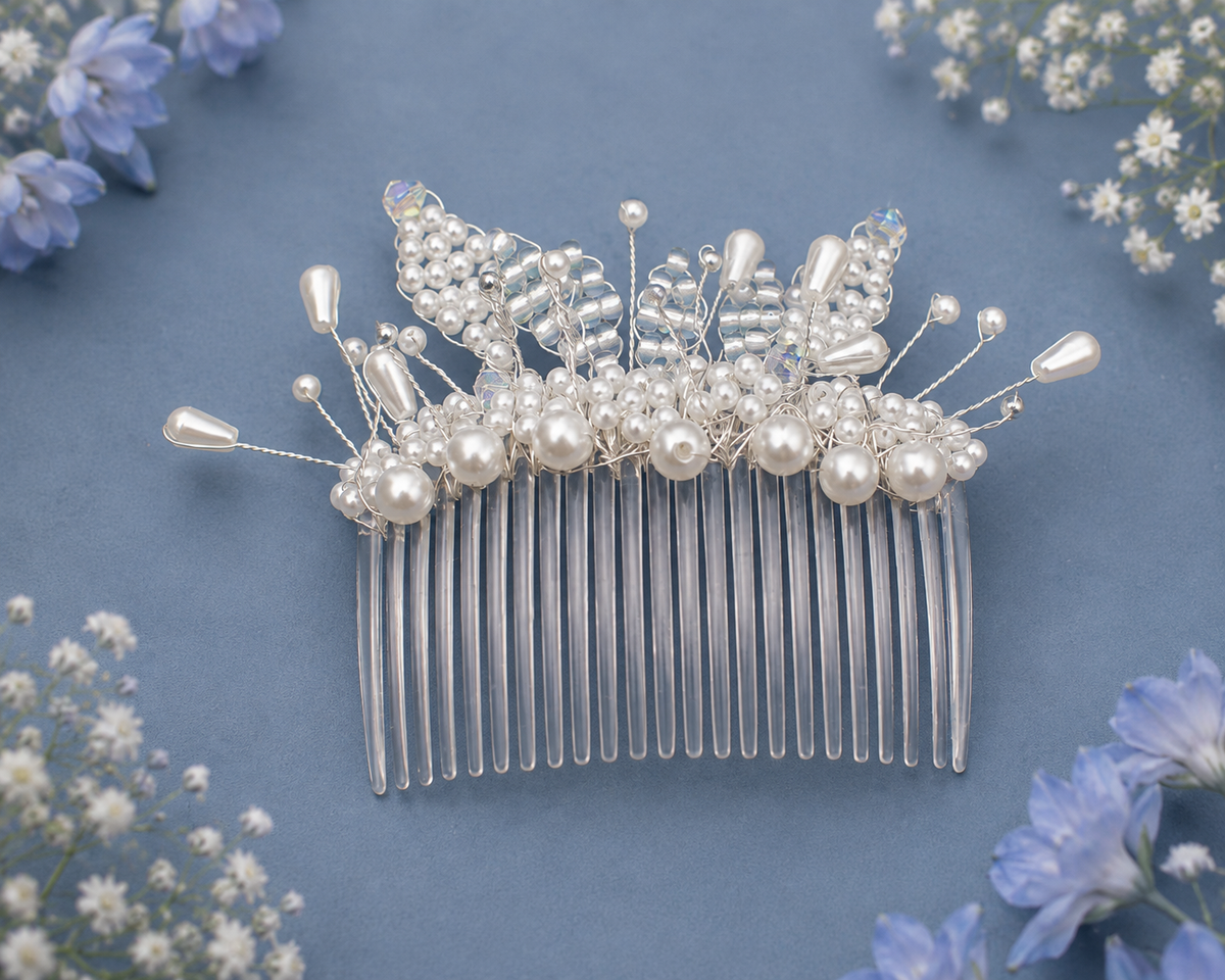 Pearl & Crystal Bridal Hair Comb