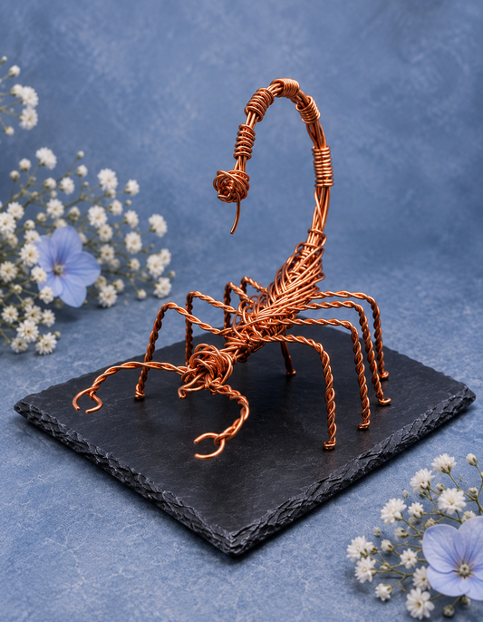 Copper Wire Scorpion Sculpture – Small
