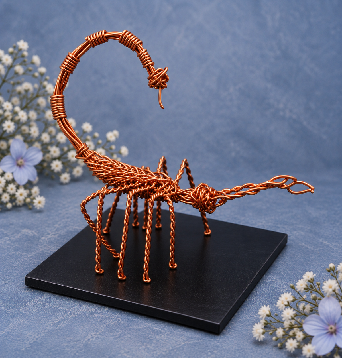 Copper Wire Scorpion Sculpture – Small