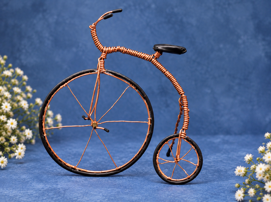 Wire Bicycle Sculpture Set – Handmade Metal Art