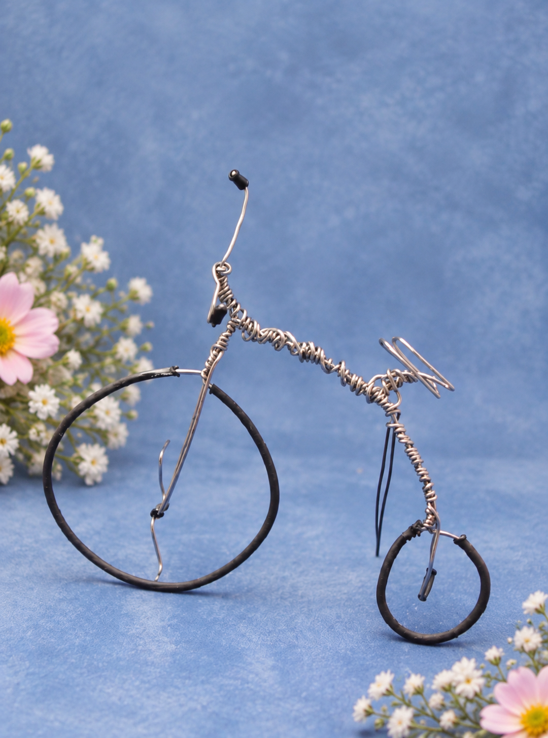 Wire Bicycle Sculpture Set – Handmade Metal Art