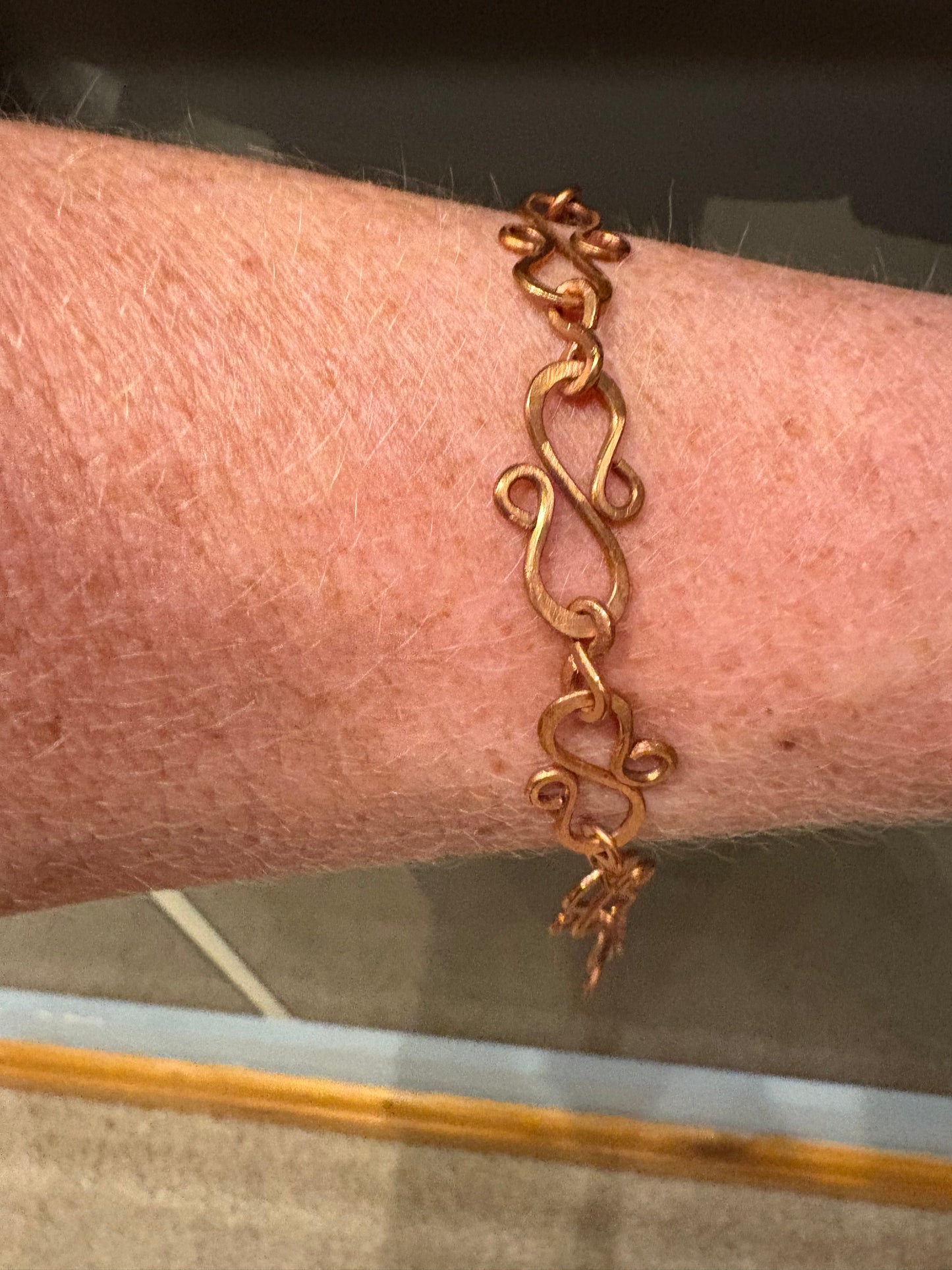 Handmade Copper Wire Swirl Bracelet
