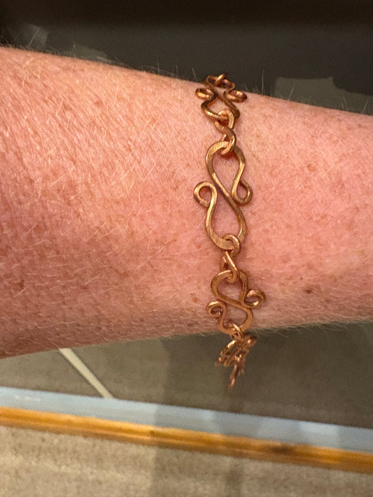 Handmade Copper Wire Swirl Bracelet