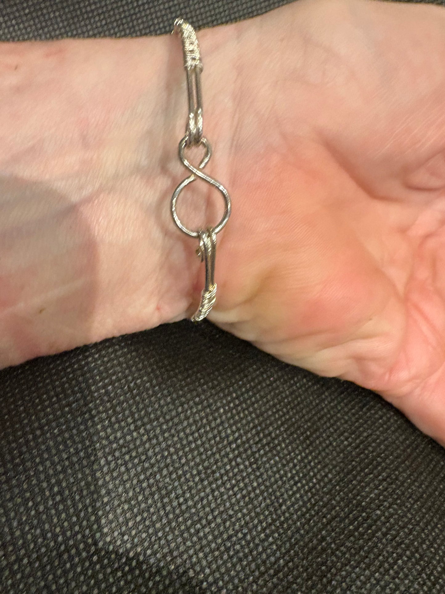 Handcrafted Sterling Silver Bangle with Reversible Design