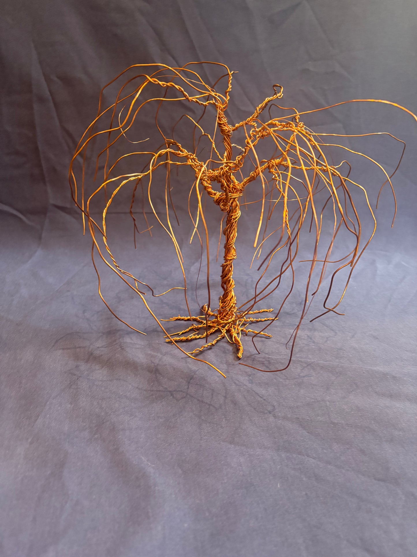Copper Wire Willow Tree Sculpture – Handmade Wire Art