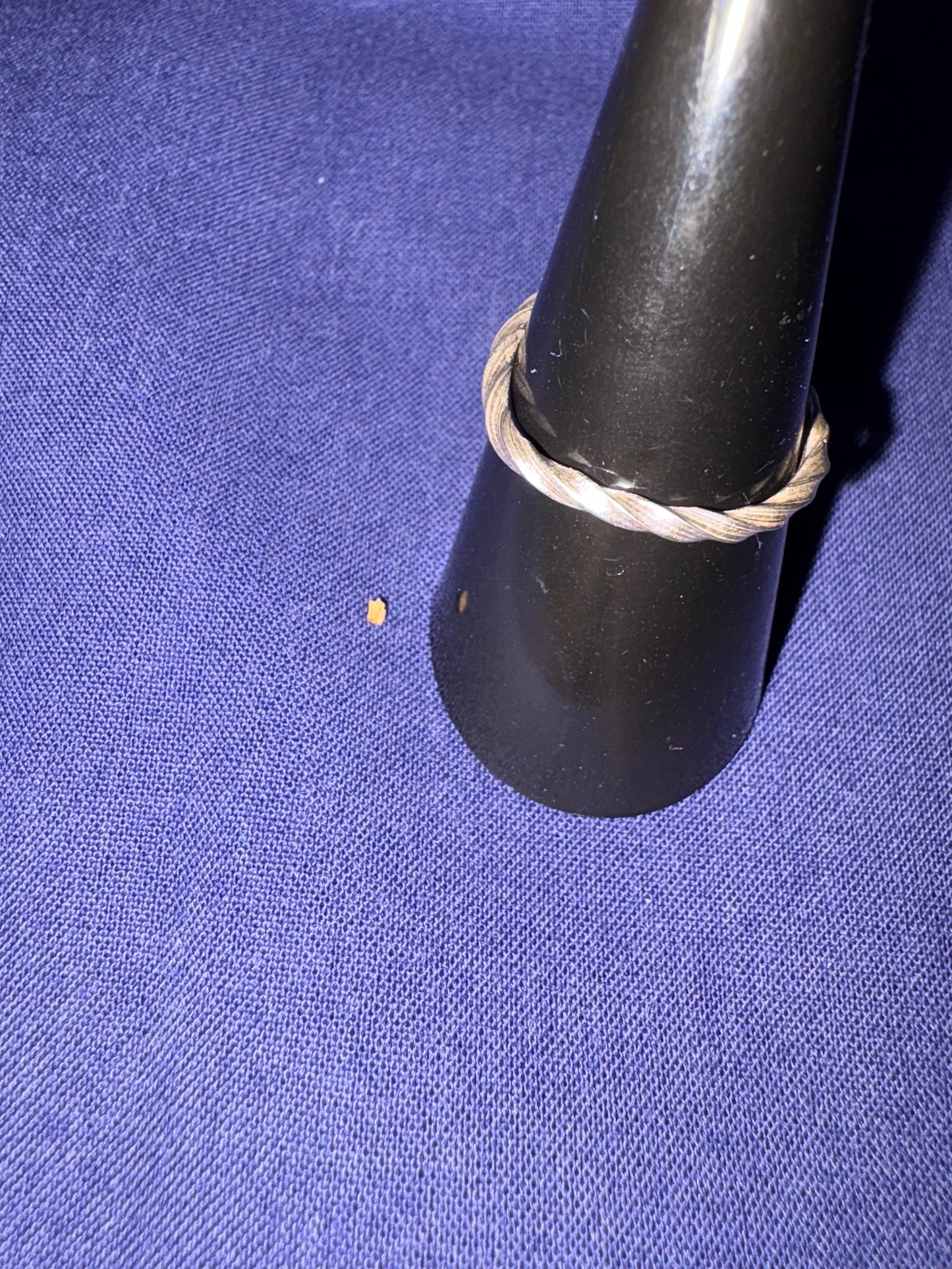 Twisted Silver Wire Ring – Handmade