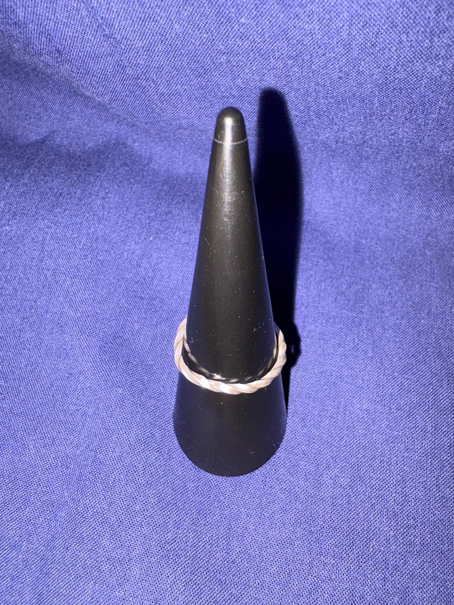 Twisted Silver Wire Ring – Handmade