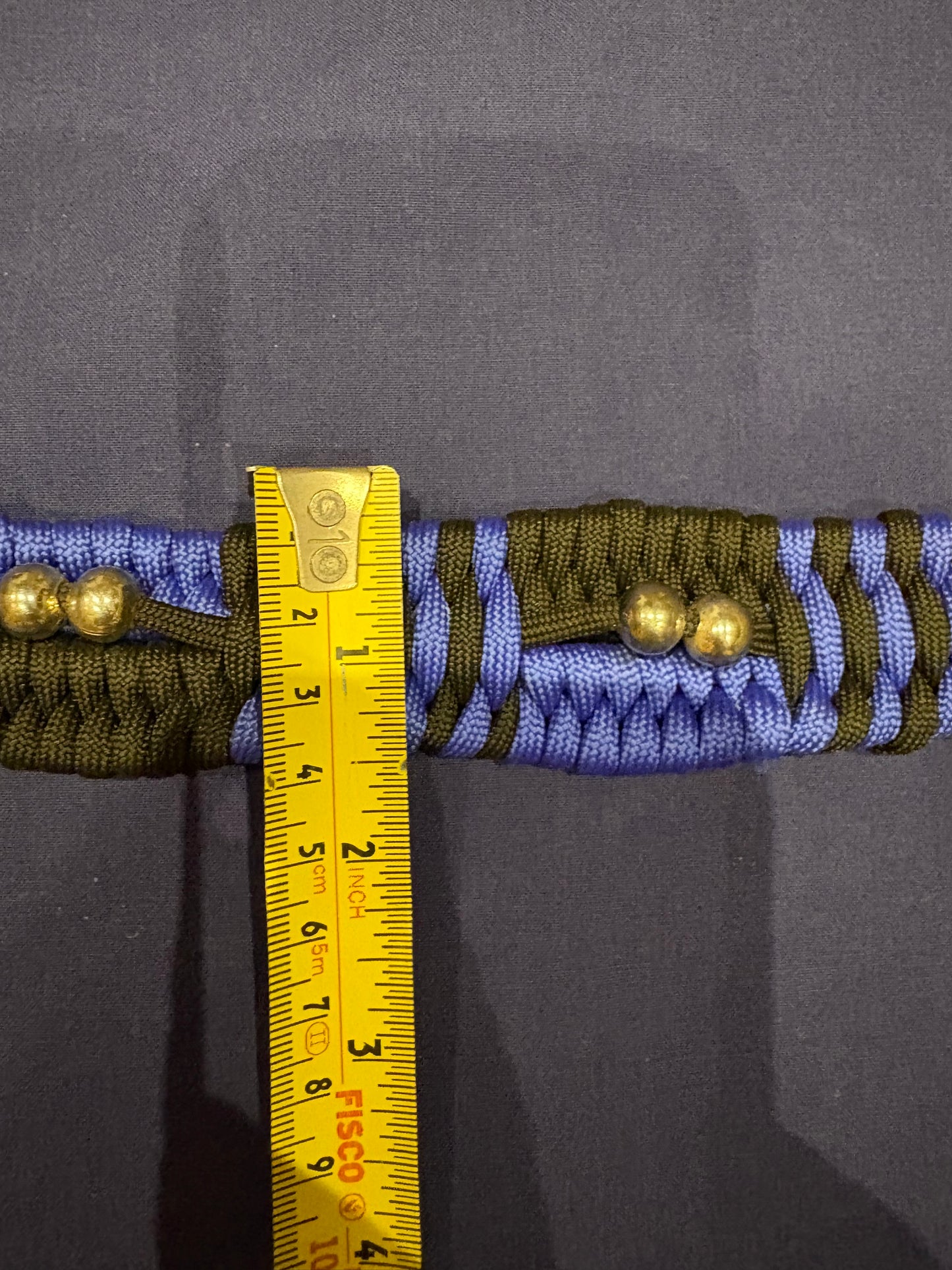 Blue & black 1.5”W x 13”L woven Paracord Animal Collar