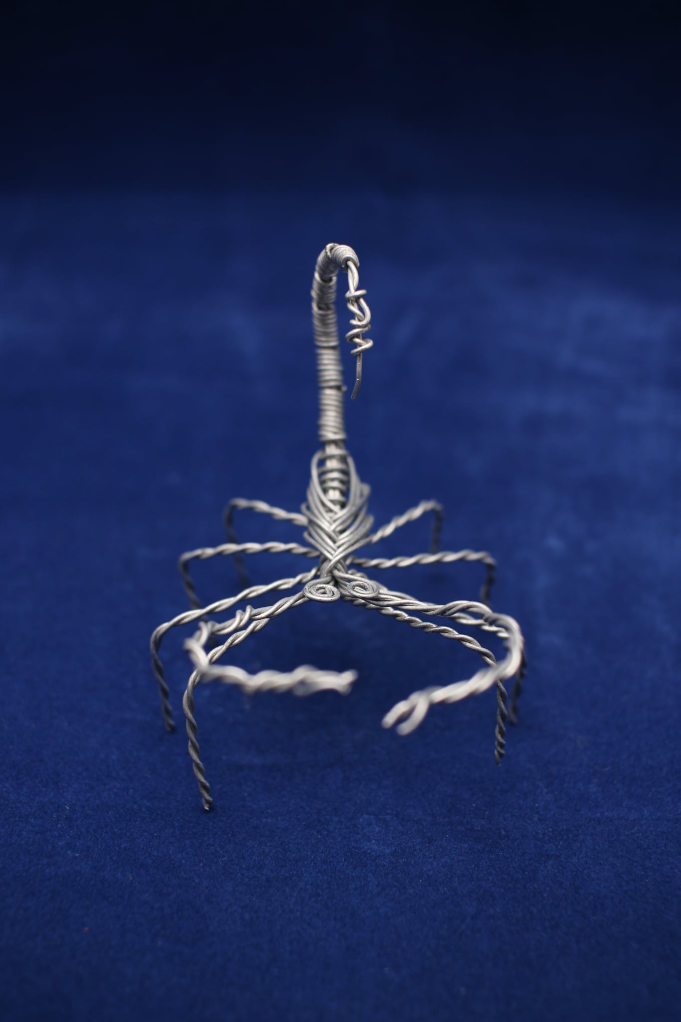 Handcrafted Silver Wire Scorpion Sculpture – Artistic Metal Decor