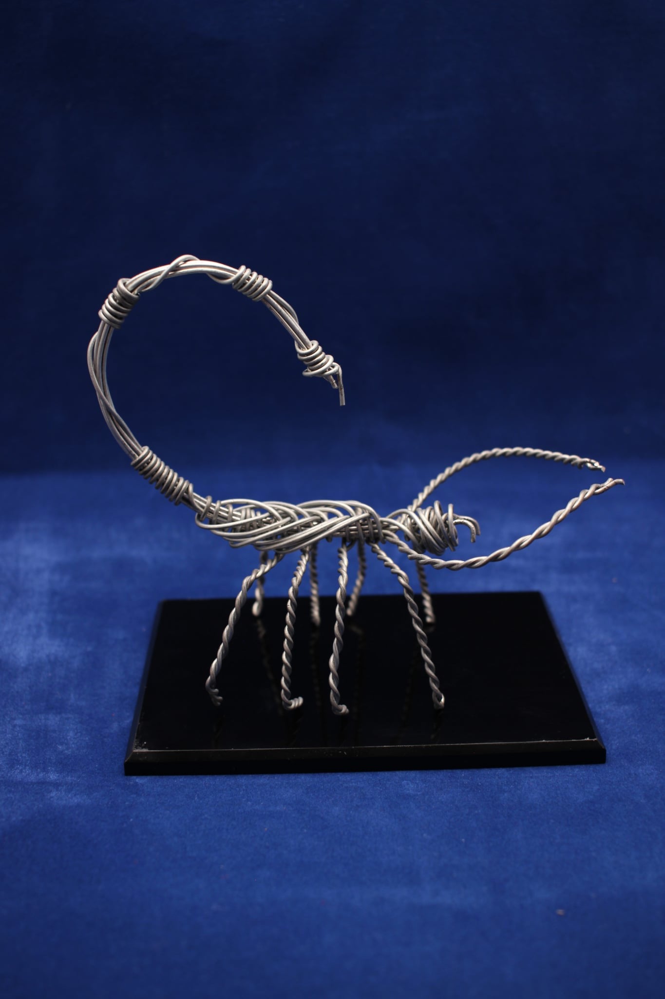 Handcrafted Silver Wire Scorpion Sculpture – Artistic Metal Decor