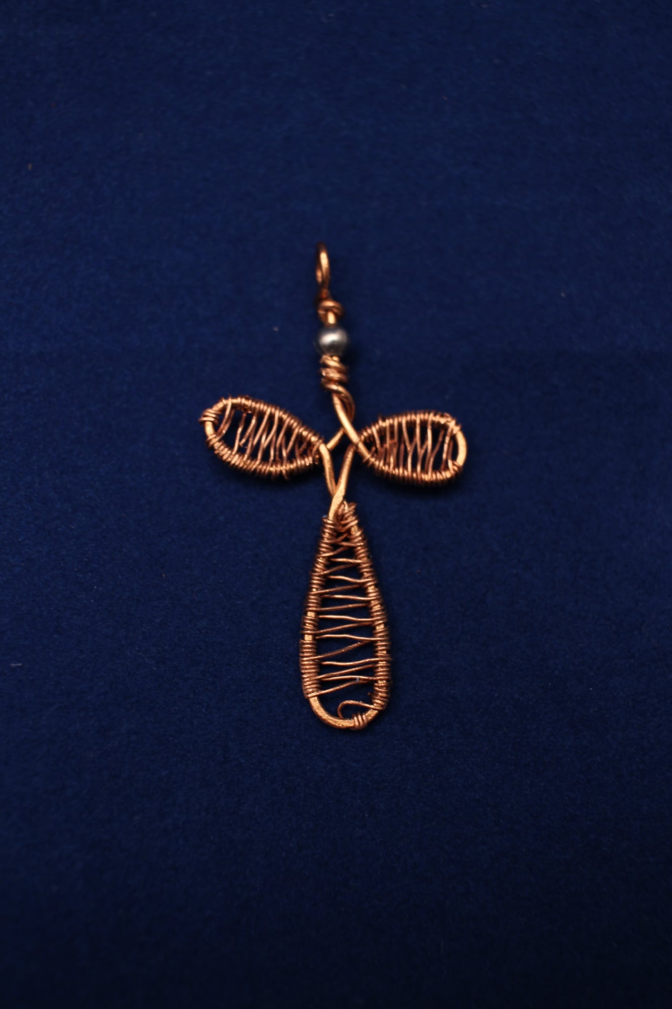 Handcrafted Wire Cross Pendant – Copper Wire Wrapped Necklace Pendant