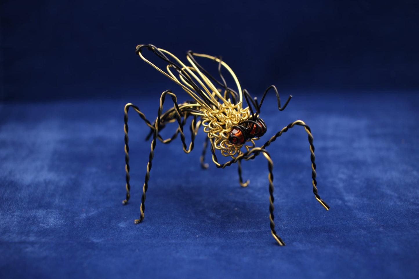 Black & Yellow aluminium wire Manchester bee sculpture