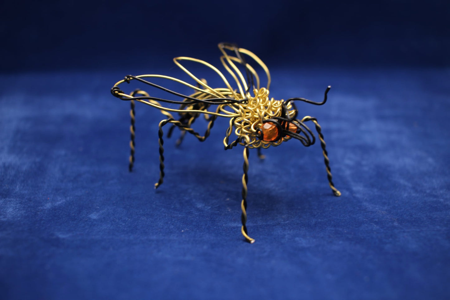 Black & Yellow aluminium wire Manchester bee sculpture