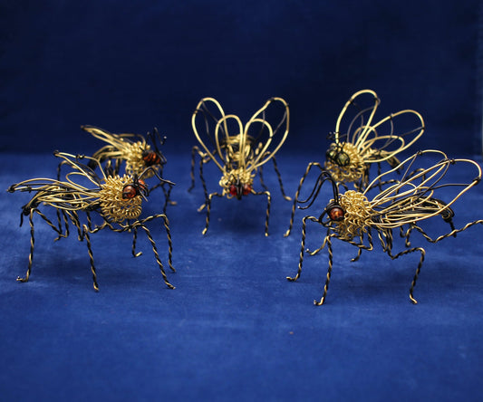 Handcrafted Aluminium Wire Bee Sculpture