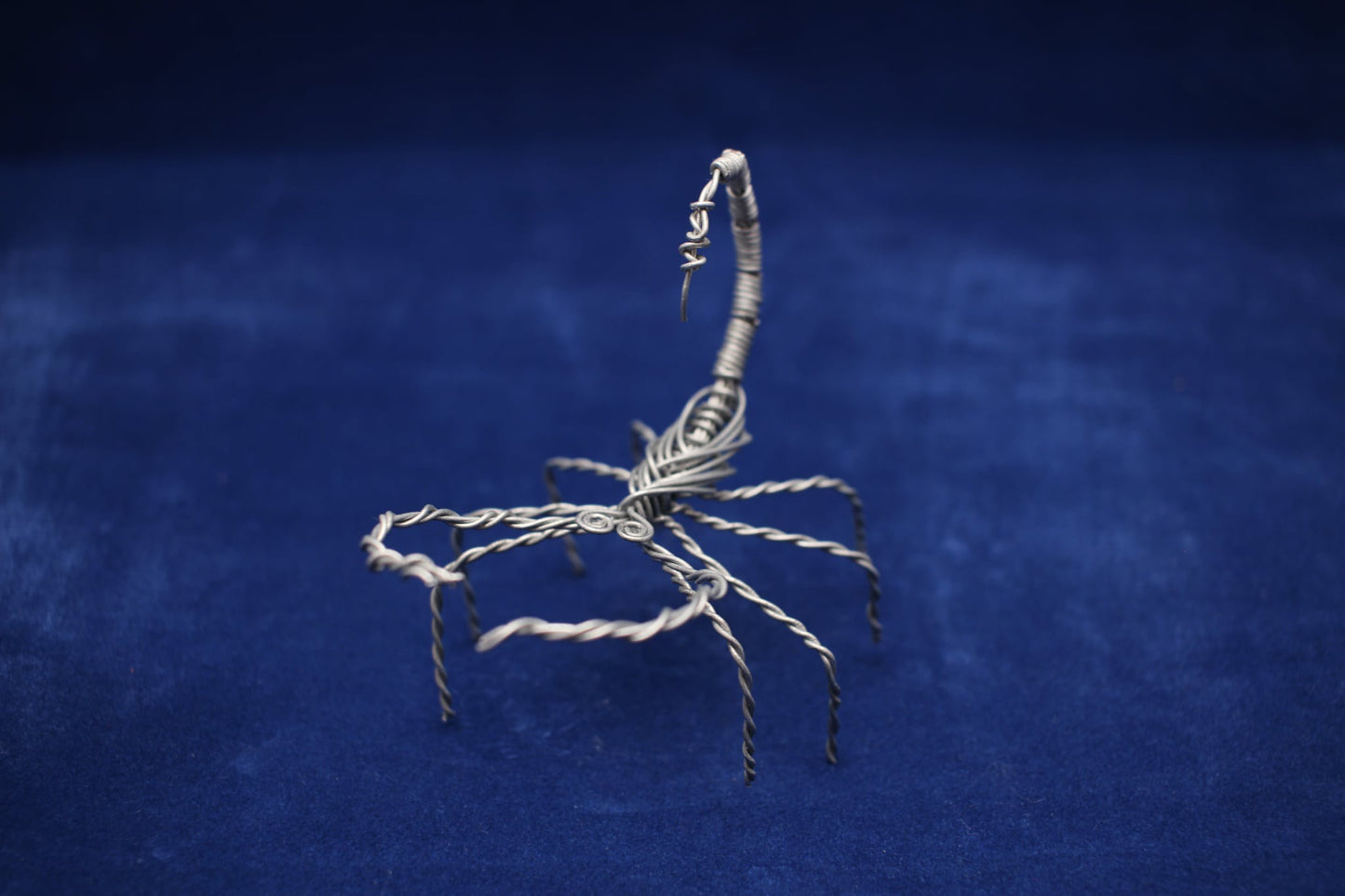 Handcrafted Silver Wire Scorpion Sculpture – Artistic Metal Decor
