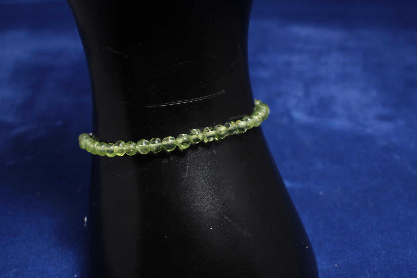 3-4mm peridot gemstone bracelet with sterling silver sliding adjustable chain