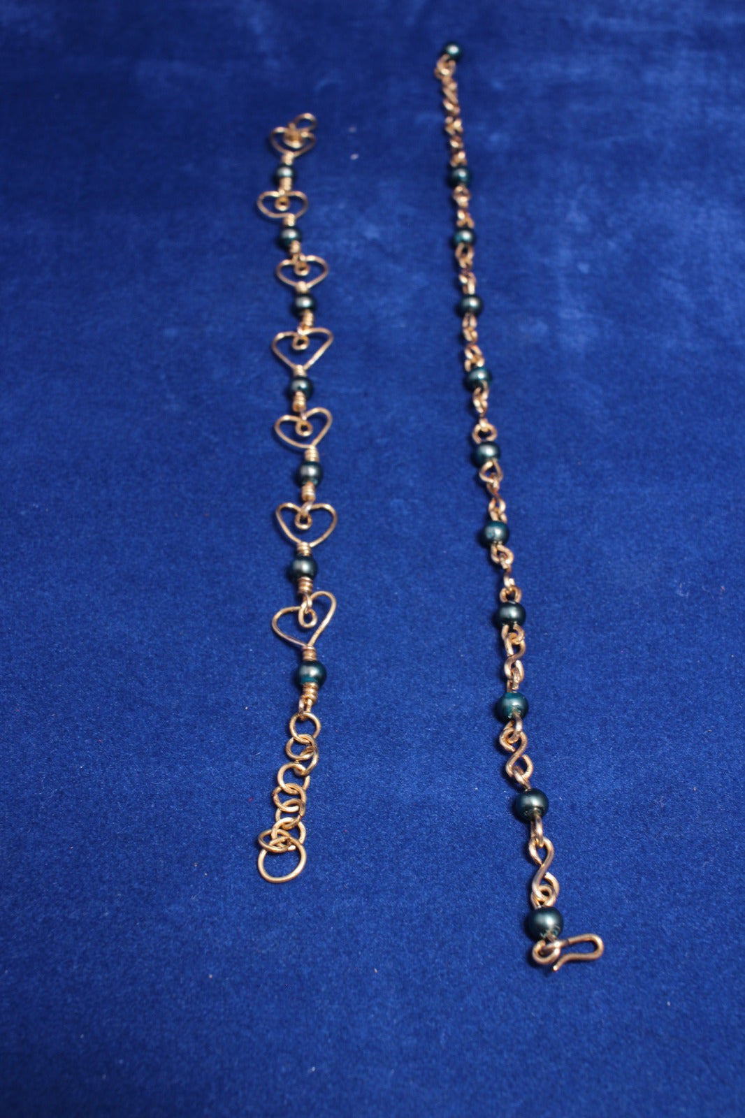 Matching Infinity & Heart Link Bracelet Set